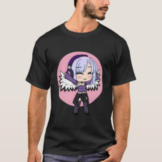 Chibi-stil Kawaii Anime Med Vingar T Shirt