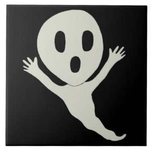 Chibi stil spöke kakelplatta