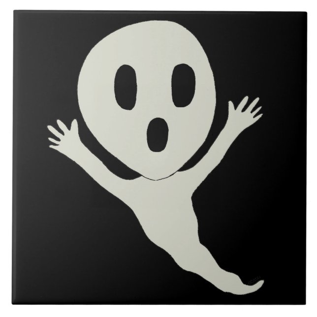 Chibi stil spöke kakelplatta (Framsidan)