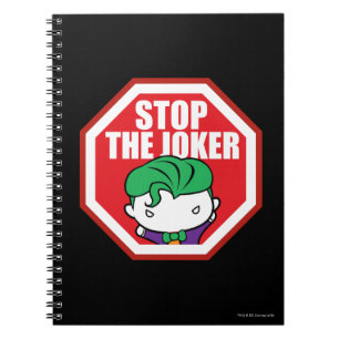 Chibi "Stop the Joker"-skylt Anteckningsbok