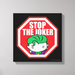 Chibi "Stop the Joker"-skylt Canvastryck