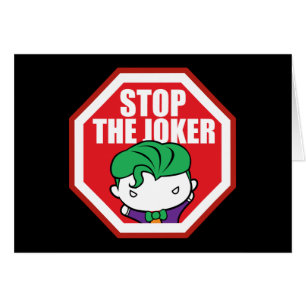 Chibi "Stop the Joker"-skylt Hälsningskort