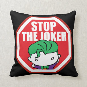 Chibi "Stop the Joker"-skylt Kudde