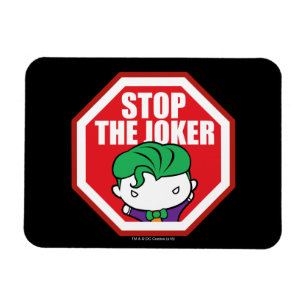 Chibi "Stop the Joker"-skylt Magnet
