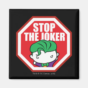 Chibi "Stop the Joker"-skylt Magnet