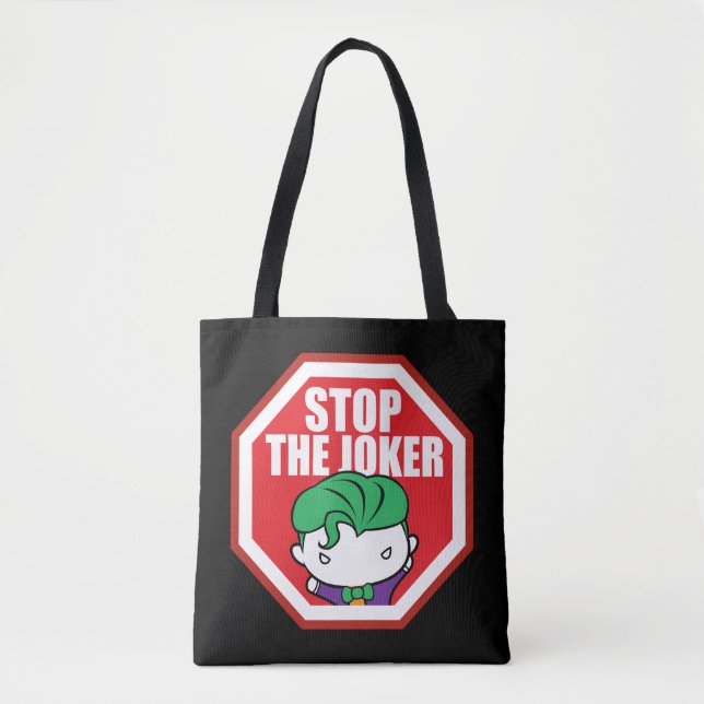 Chibi "Stop the Joker"-skylt Tygkasse (Framsida)