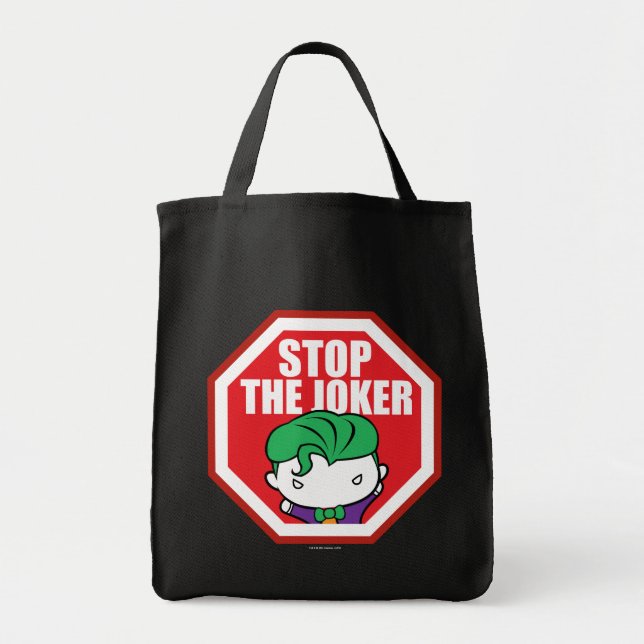 Chibi "Stop the Joker"-skylt Tygkasse (Framsidan)