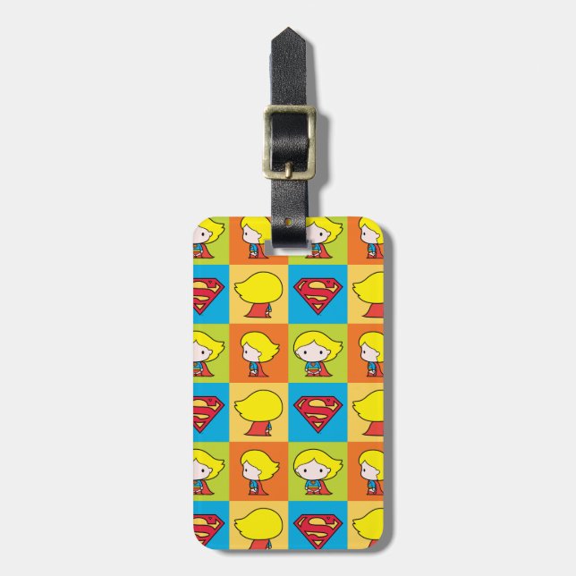 Chibi Supergirl Character Turnround Bagagebricka (Vertikal Framsida)