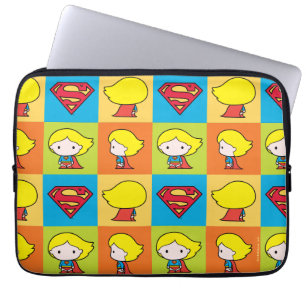 Chibi Supergirl Character Turnround Laptop Sleeve