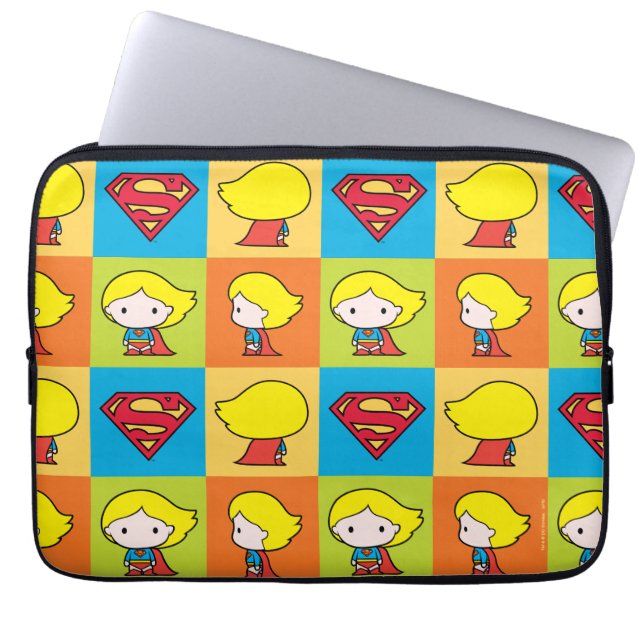 Chibi Supergirl Character Turnround Laptop Sleeve (Framsidan)