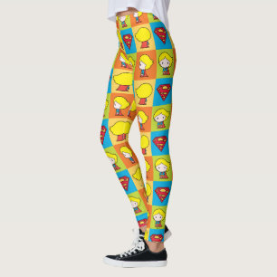 Chibi Supergirl Character Turnround Leggings