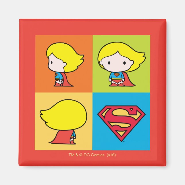 Chibi Supergirl Character Turnround Magnet (Framsidan)