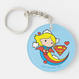 Chibi Supergirl Flies Rainbow