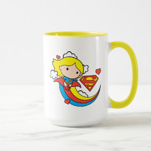 Chibi Supergirl Flies Rainbow Mugg