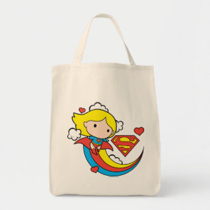 Chibi Supergirl Flies Rainbow Tygkasse