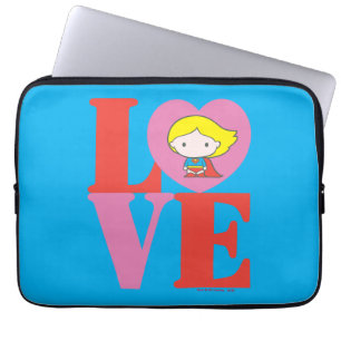 Chibi Supergirl KÄRLEK Laptop Sleeve