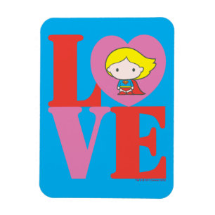 Chibi Supergirl KÄRLEK Magnet