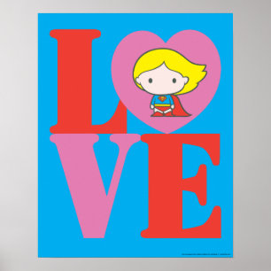 Chibi Supergirl KÄRLEK Poster