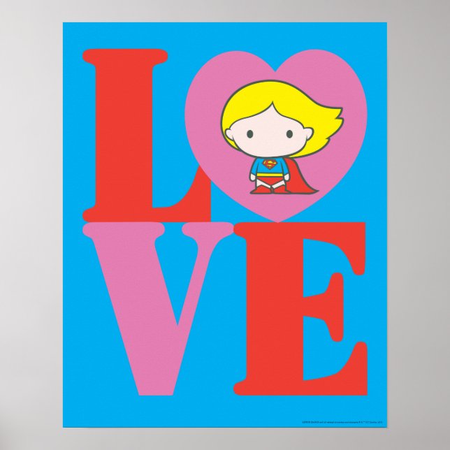 Chibi Supergirl KÄRLEK Poster (Framsidan)