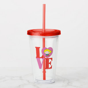 Chibi Supergirl KÄRLEK Take Away Mugg