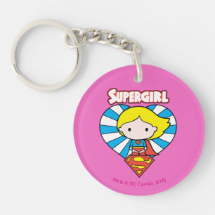 Chibi Supergirl Starburst Heart and Logotyp