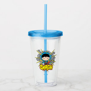 Chibi Superman krossar genom brickmuren Take Away Mugg