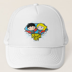 Chibi Superman och Chibi Supergirl Power Up! Truckerkeps