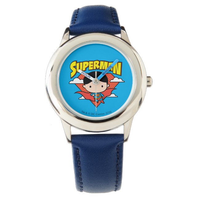 Chibi Superman Polka Dot Shield och Namn Armbandsur (Framsida)