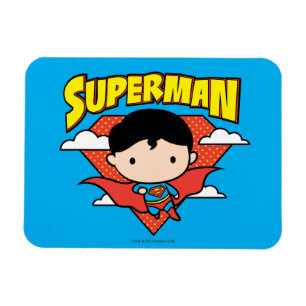 Chibi Superman Polka Dot Shield och Namn Magnet