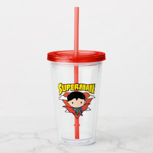 Chibi Superman Polka Dot Shield och Namn Take Away Mugg