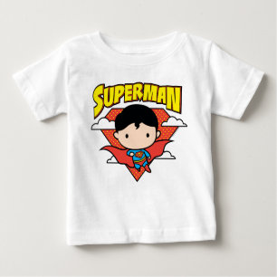 Chibi Superman Polka Dot Shield och Namn Tee Shirt