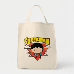 Chibi Superman Polka Dot Shield och Namn Tygkasse
