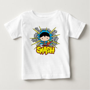 Chibi Superman som slår igenom brickan Wall T Shirt