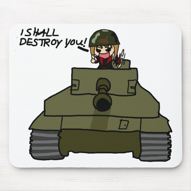 Chibi tank Mousepad Musmatta (Framsidan)