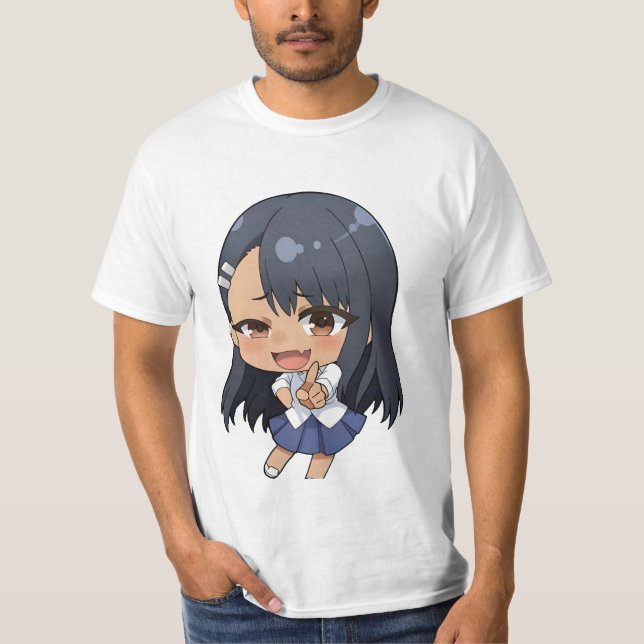 Chibi-teckenikoner från Nagatoro-animet T Shirt (Framsida)