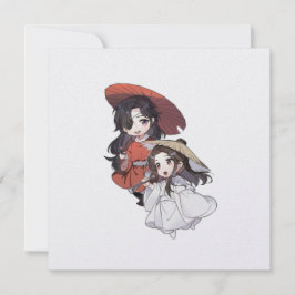 Chibi Tgcf Flat Holiday Card Julkort