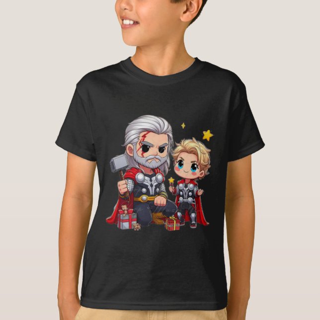 Chibi Thor och Son T Shirt (Framsida)