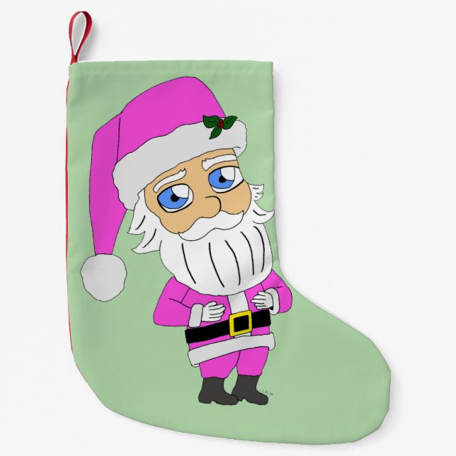 Chibi Tomte i rosa kostym Liten Julstrumpa (Framsidan)