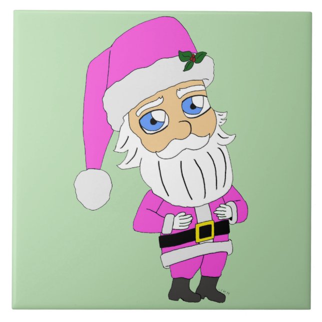 Chibi Tomte rosa kostym Kakelplatta (Framsidan)