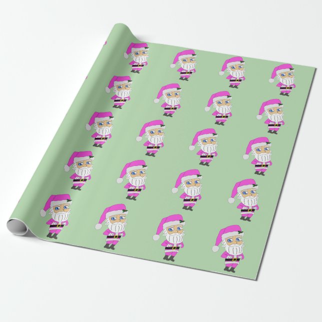 Chibi Tomte rosa kostym Presentpapper (Utrullad)