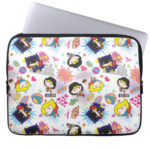 Chibi Toppen Heroine Mönster Laptop Sleeve