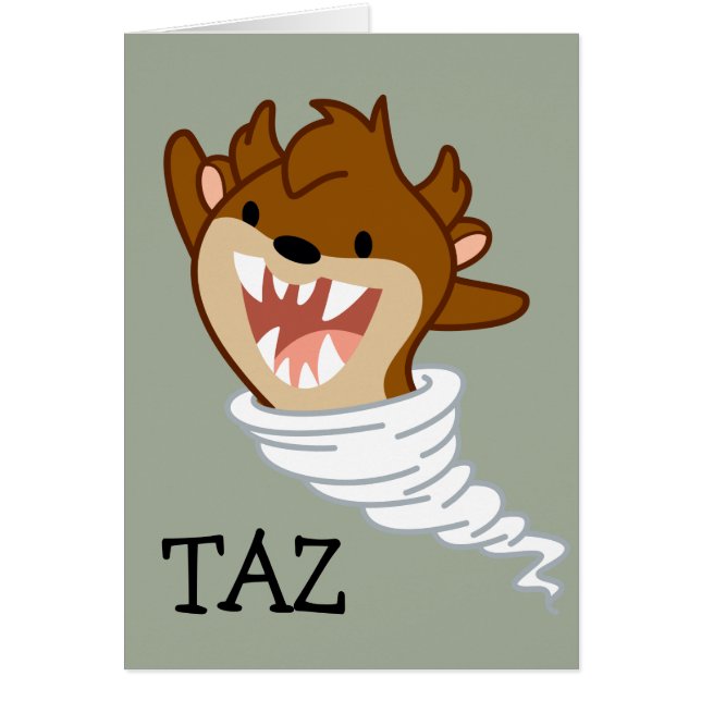 Chibi Tornado TAZ™ Hälsningskort (Framsidan)