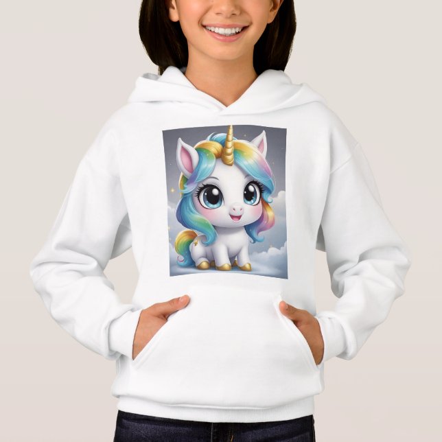 chibi, unicornio blanco de ojos claros t shirt (Framsida)