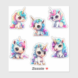 Chibi Unicorns Klistermärken