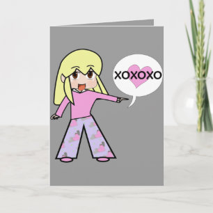 Chibi Valentine Helgkort