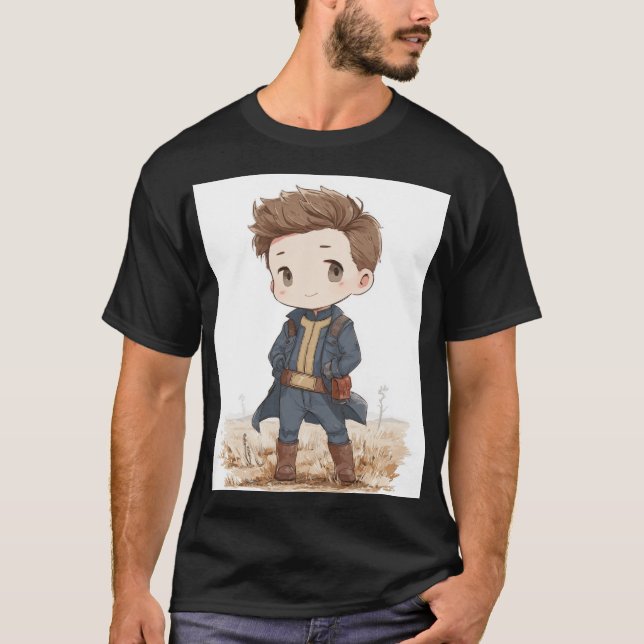Chibi valv-dwelling vandrare | Söt retro-futurism T Shirt (Framsida)
