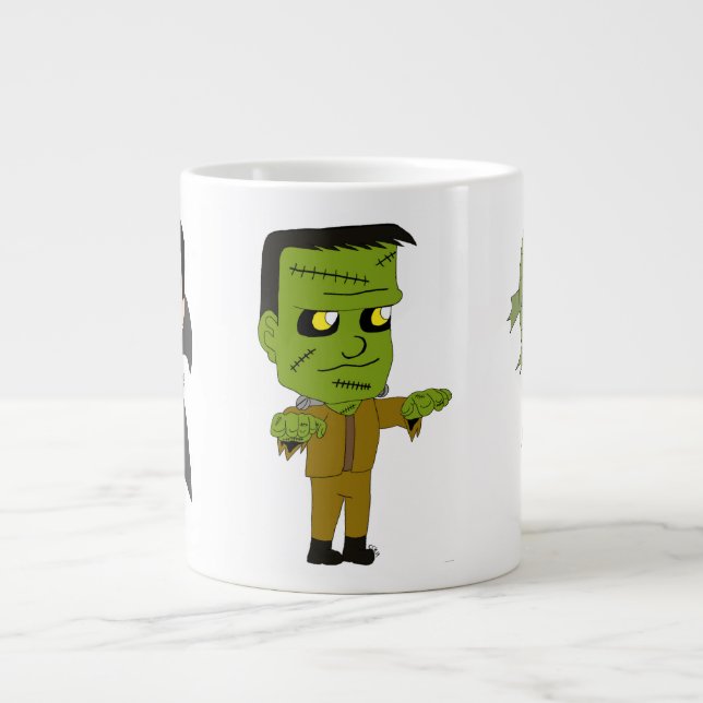 Chibi vampyr, monster och mamma jumbo mugg (Framsidan)
