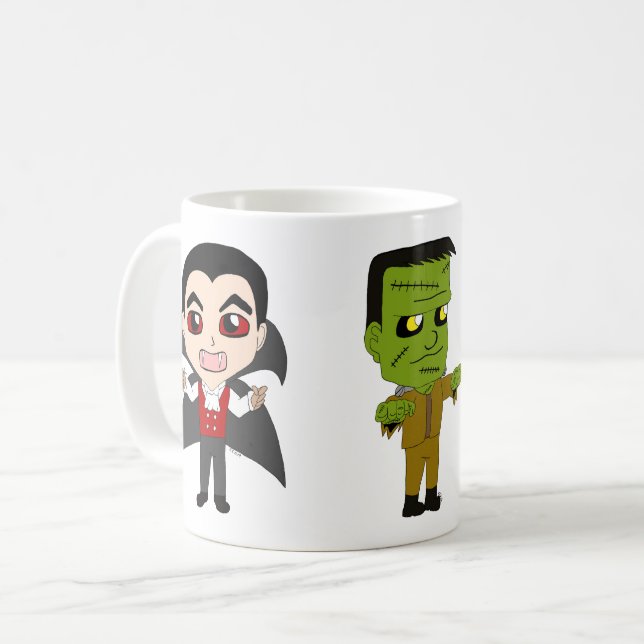 Chibi vampyr, monster och mamma kaffemugg (Framsida vänster)