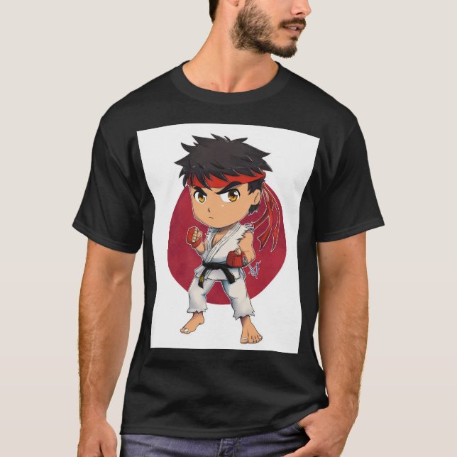 Chibi Vandrig Krigarkonstnär T Shirt (Framsida)