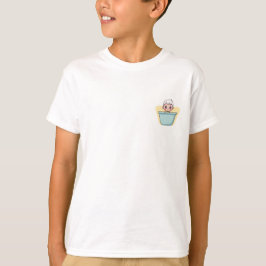 Chibi Vitlockig Pojke i en Blå Badkar Barn T Shirt